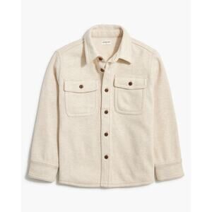 NWT Crewcuts Boys' Twill Shirt-Jacket Ivory Button Down Shacket Kidcore Size 8